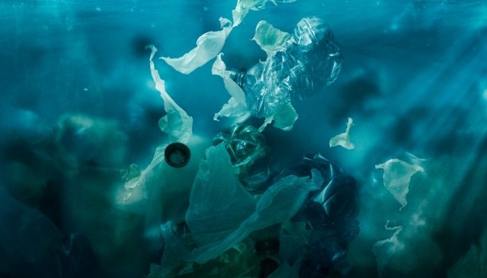 Plastic in ocean