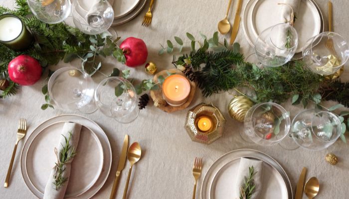 Christmas table setting